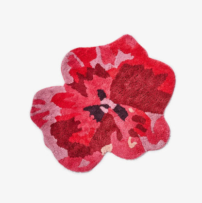 Bonnie &amp; Neil Bath Mat - Pink Pansy - The Flower Crate