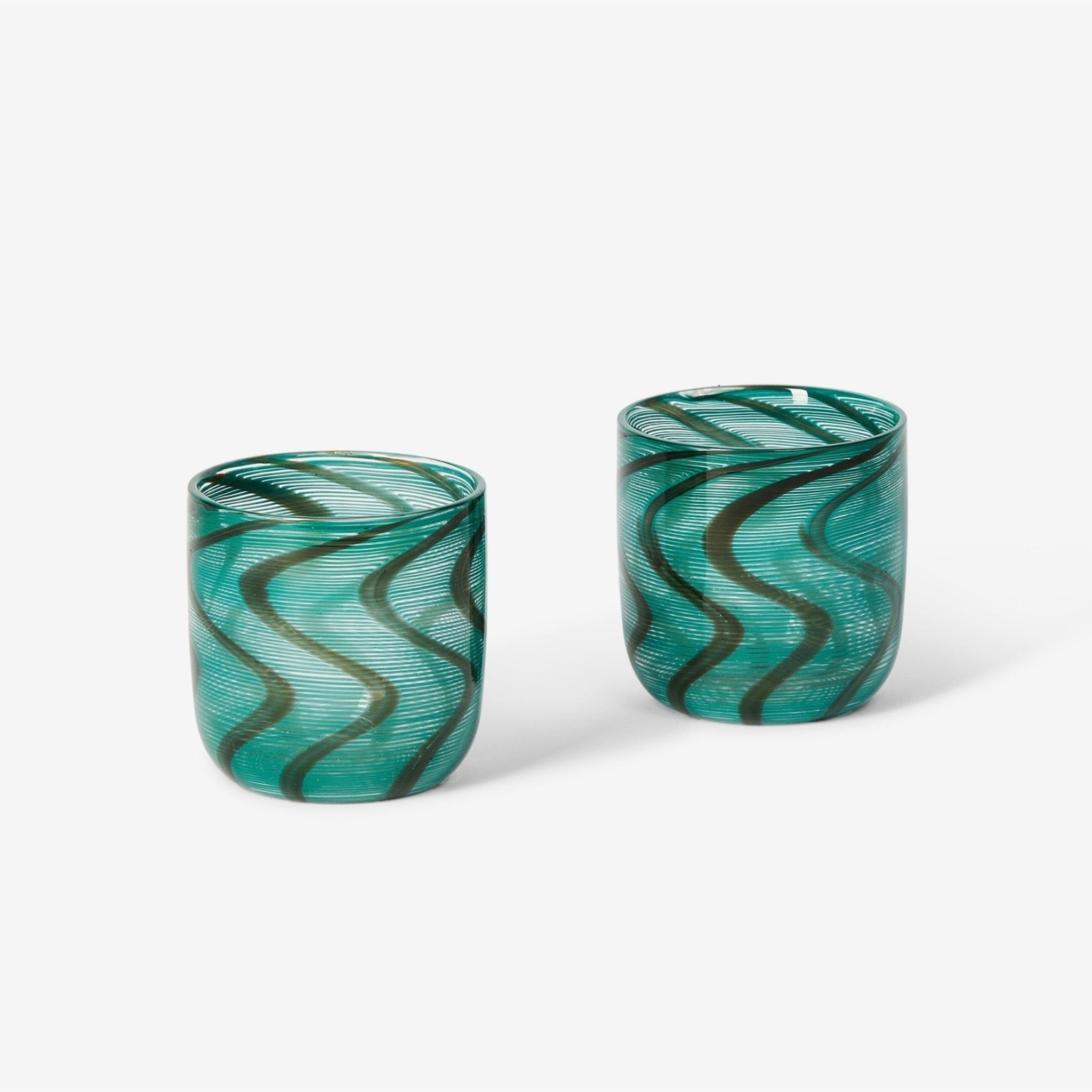 Bonnie &amp; Neil - Green Swirl Tumblers - The Flower Crate