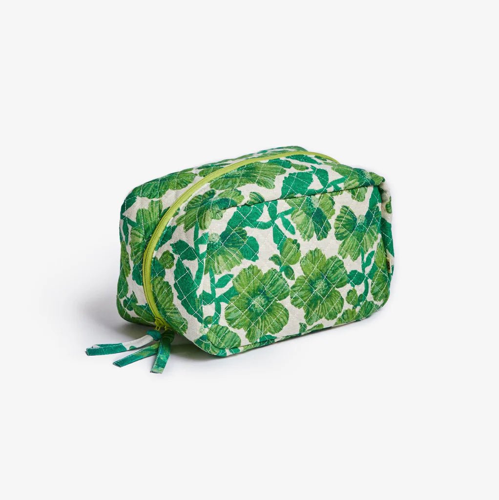Bonnie & Neil - Leon Medium Toiletry Bag, Emerald - The Flower Crate
