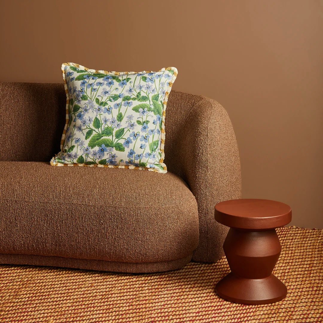 Bonnie &amp; Neil - Lilas Blue Linen Cushion - The Flower Crate
