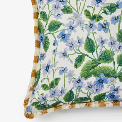 Bonnie &amp; Neil - Lilas Blue Linen Cushion - The Flower Crate