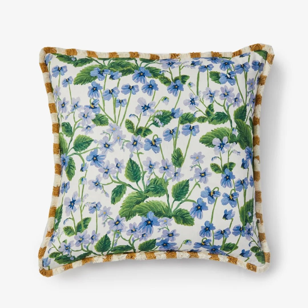 Bonnie &amp; Neil - Lilas Blue Linen Cushion - The Flower Crate