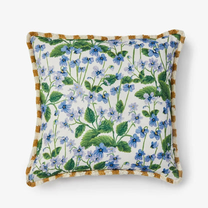Bonnie &amp; Neil - Lilas Blue Linen Cushion - The Flower Crate