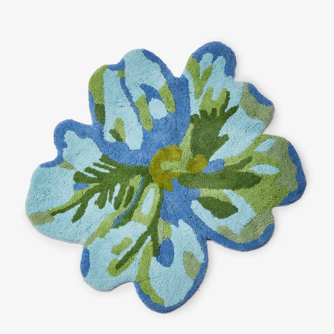 Bonnie &amp; Neil - Tulip Bath Mat, Blue &amp; Green - The Flower Crate