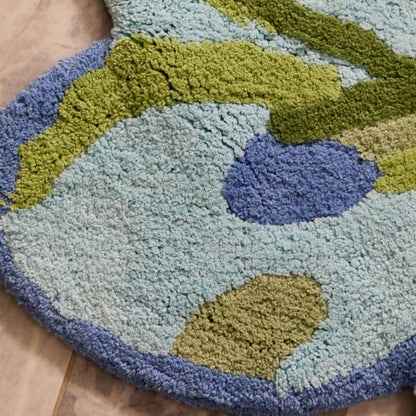 Bonnie &amp; Neil - Tulip Bath Mat, Blue &amp; Green - The Flower Crate