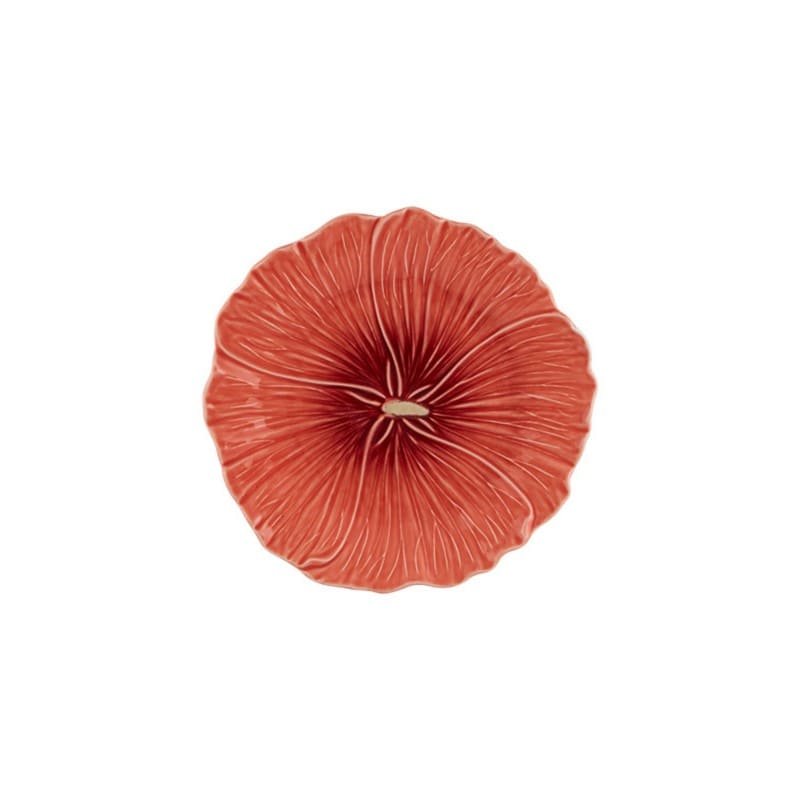 Bordallo Pinheiro - Maria Flor Hollyhock Dessert Plate - The Flower Crate