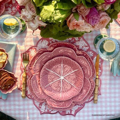 Bordallo Pinheiro - Pink Cabbage, Charger Plate - The Flower Crate