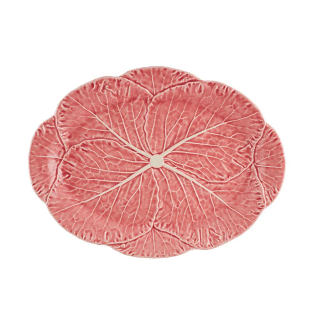 Bordallo Pinheiro - Pink Cabbage, Oval Platter - The Flower Crate
