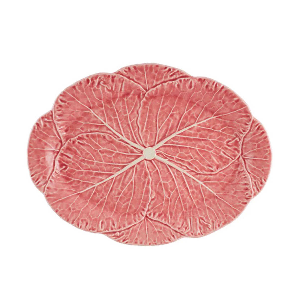 Bordallo Pinheiro - Pink Cabbage, Oval Platter - The Flower Crate