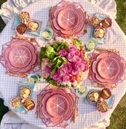 Bordallo Pinheiro - Pink Cabbage, Oval Platter - The Flower Crate