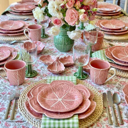 Bordallo Pinheiro - Pink Cabbage, Plate - The Flower Crate