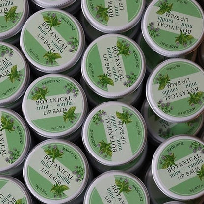 Botanical - Mint &amp; Vanilla Lip Balm - The Flower Crate