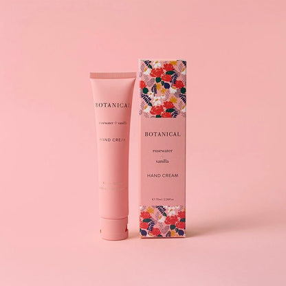 Botanical - Rosewater &amp; Vanilla Hand Cream - The Flower Crate