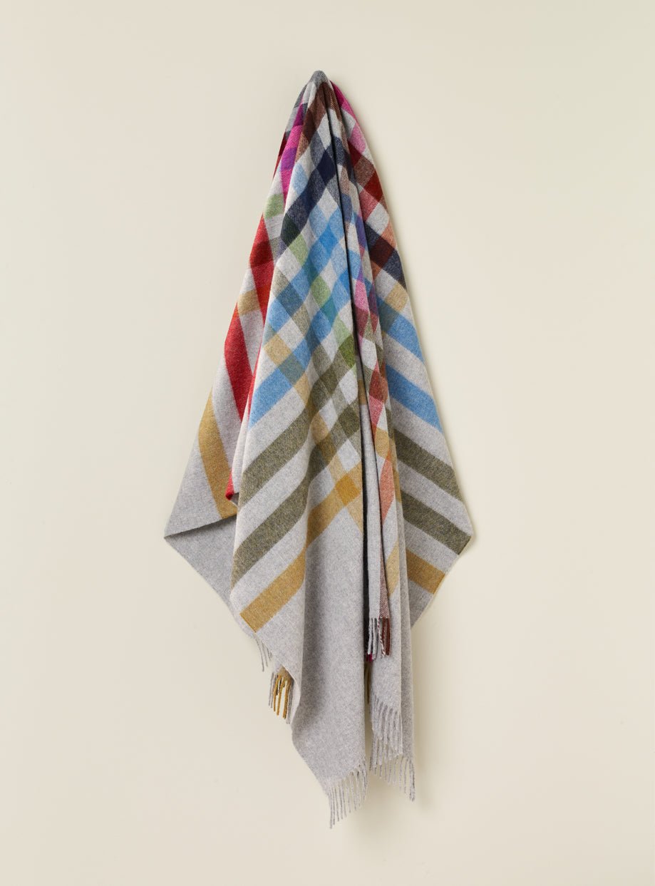 Bronte by Moon - Pure Wool Throw, Henley Multi - The Flower Crate