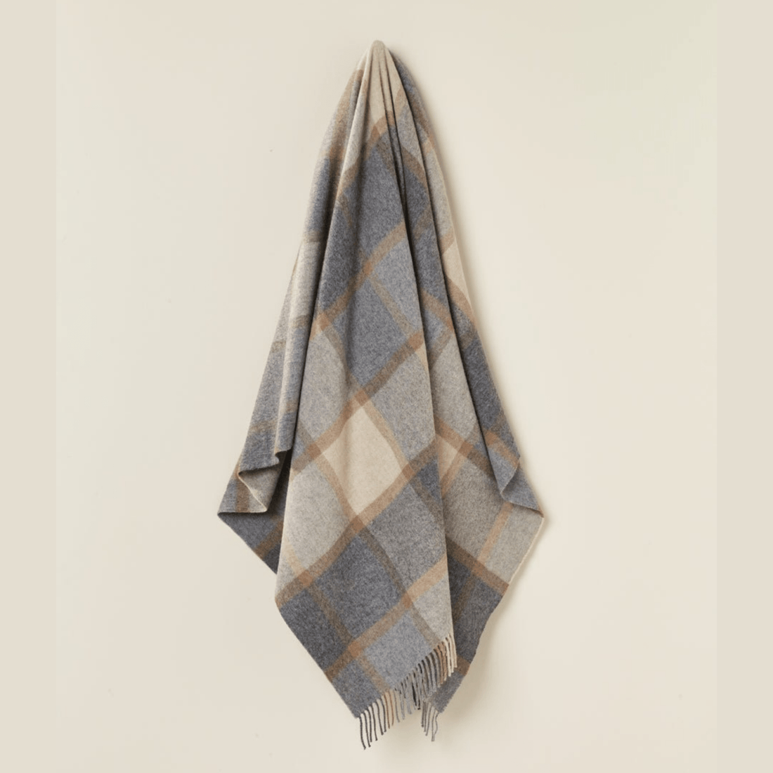 Bronte by Moon - Pure Wool Throw, Windowpane - The Flower Crate