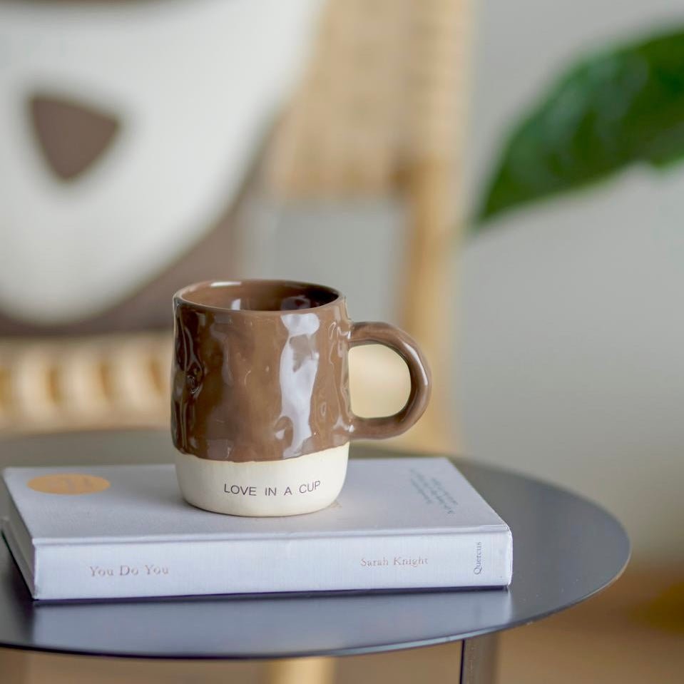 Brown Neo Mug - Love in a Cup - The Flower Crate