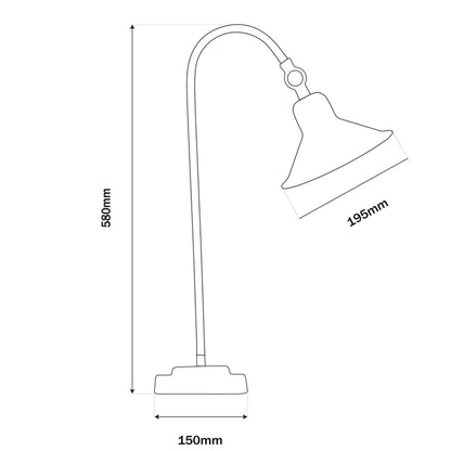 Bureau Desk Lamp - The Flower Crate