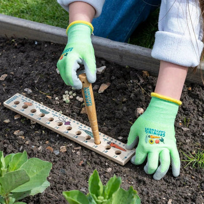 Burgon &amp; Ball - Growing Gardeners Seed Ruler &amp; Dibblet - The Flower Crate