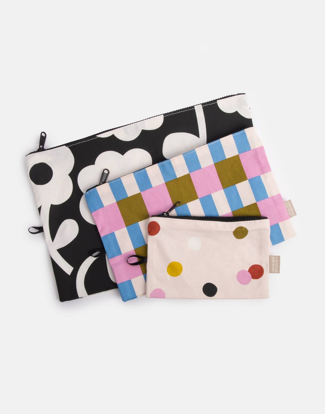 Caroline Gardner - Bloom/Stripe/Spot Travel Pouch Set - The Flower Crate