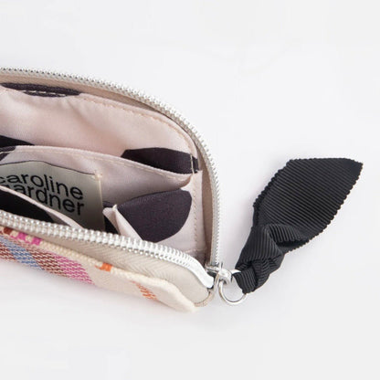 Caroline Gardner - Checkerboard Stripe Canvas Corner Purse - The Flower Crate