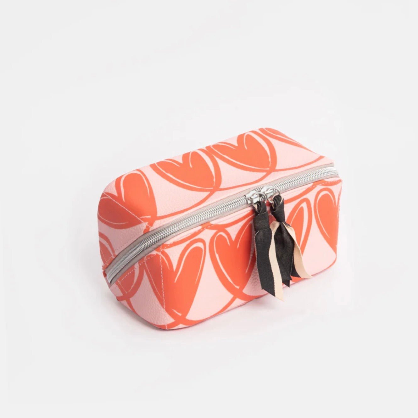 Caroline Gardner - Lopped Hearts Flat Lay Cosmetic Bag - The Flower Crate