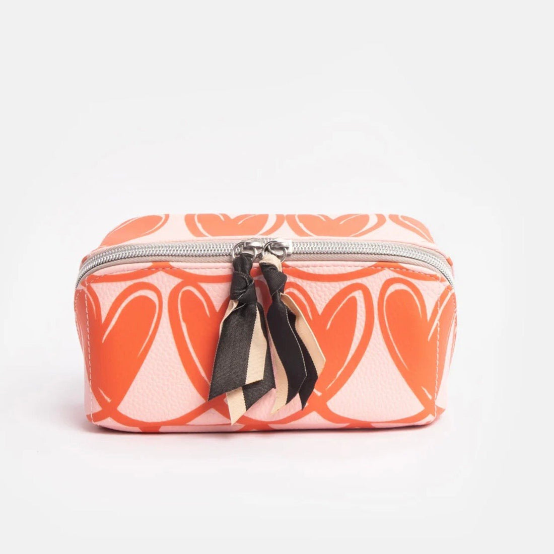 Caroline Gardner - Lopped Hearts Flat Lay Cosmetic Bag - The Flower Crate
