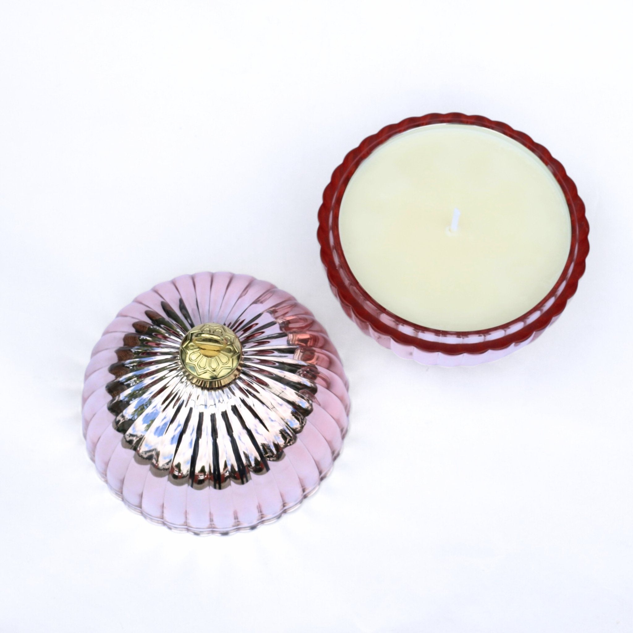 Christmas Bauble Candle - Ebony Rose - The Flower Crate