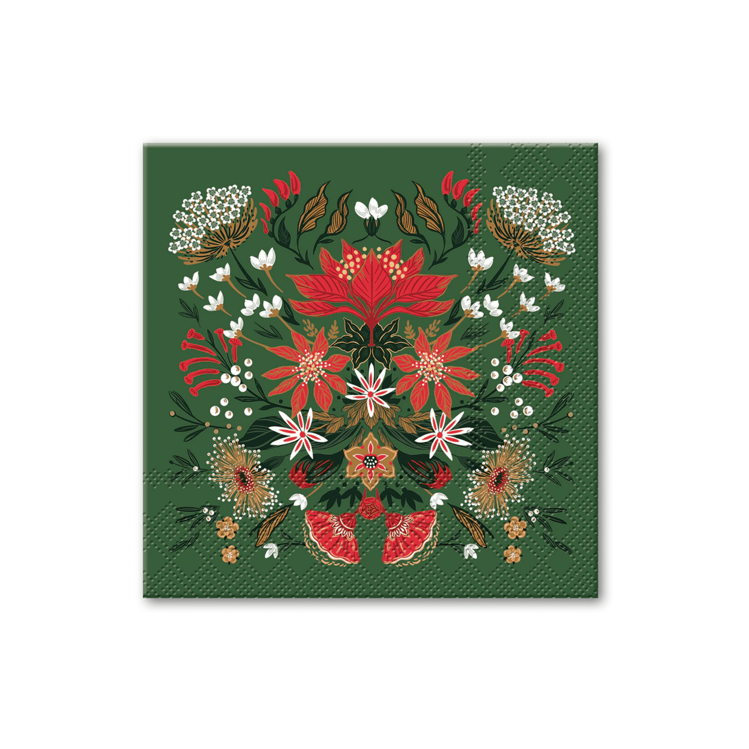 Christmas Garden Paper Cocktail Napkins - The Flower Crate