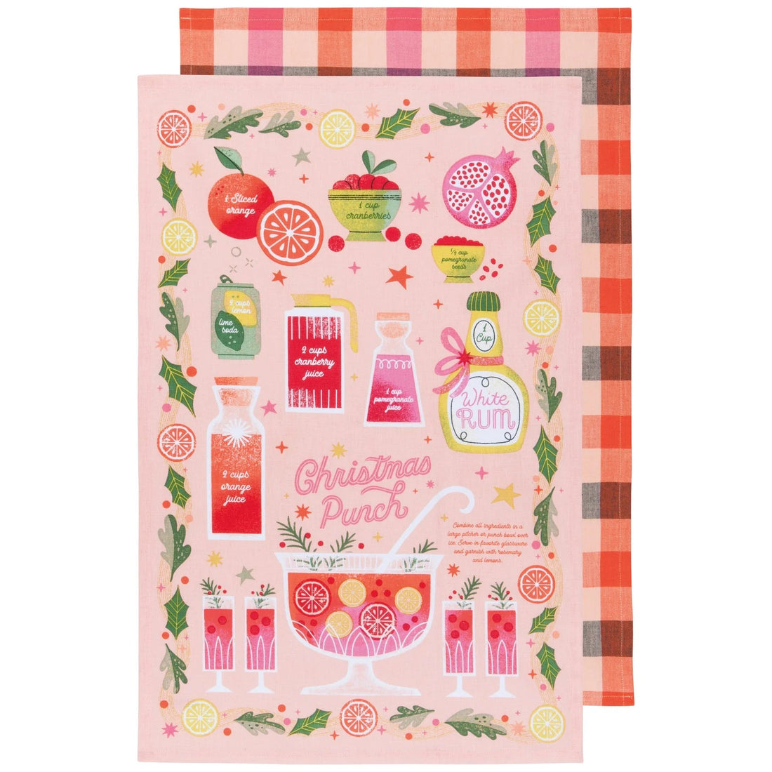 Christmas Punch Tea Towel Set - The Flower Crate