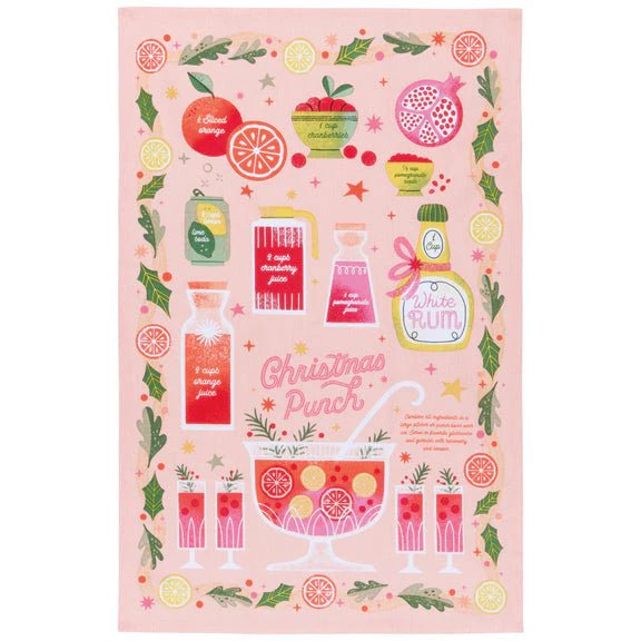 Christmas Punch Tea Towel Set - The Flower Crate