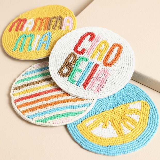Ciao Bella Beaded Coaster (Set of 4) - The Flower Crate