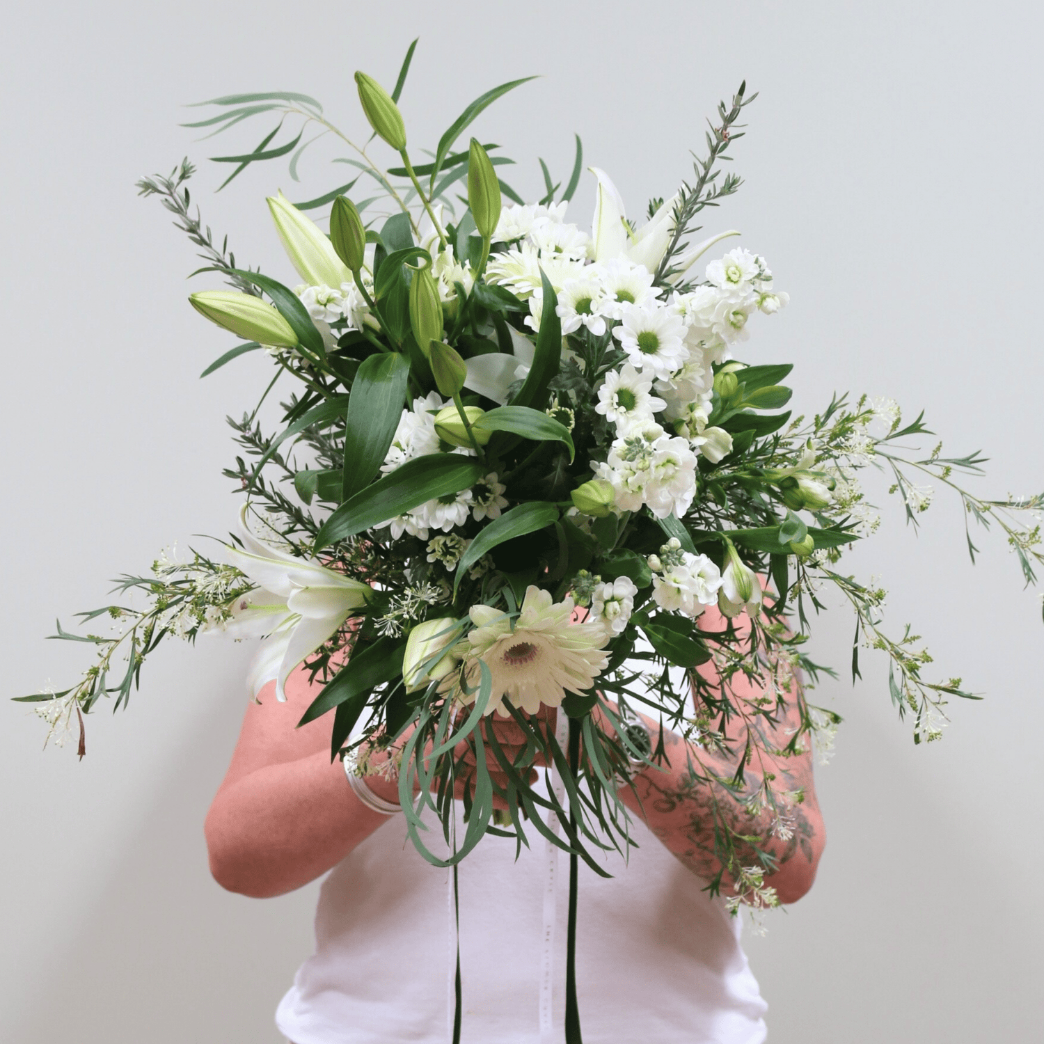 &quot;Classic White&quot; Bouquet - The Flower Crate