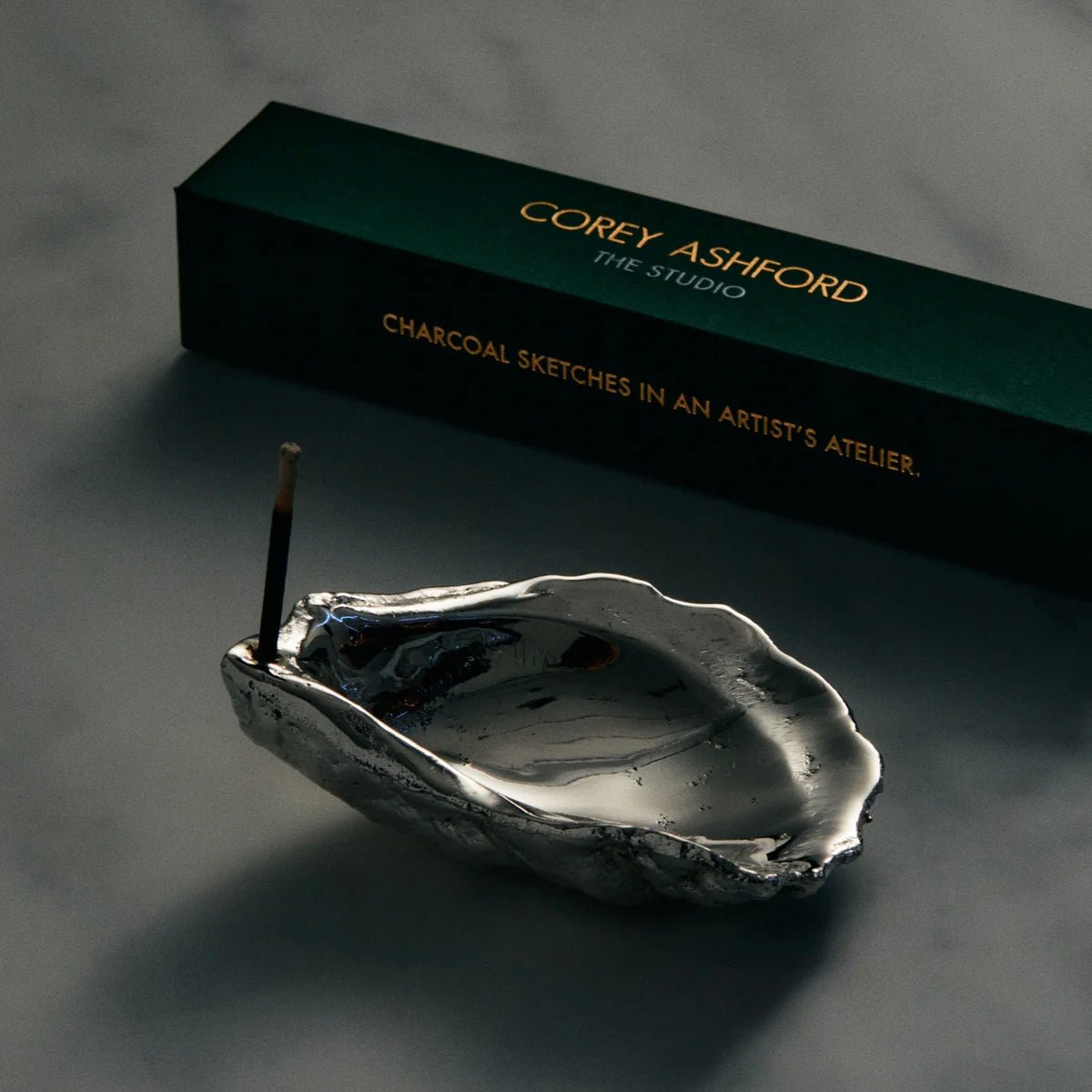Corey Ashford - Silver Oyster Incense Holder - The Flower Crate