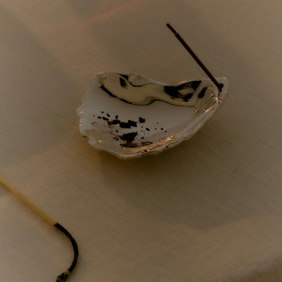 Corey Ashford - Silver Oyster Incense Holder - The Flower Crate