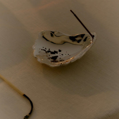 Corey Ashford - Silver Oyster Incense Holder - The Flower Crate