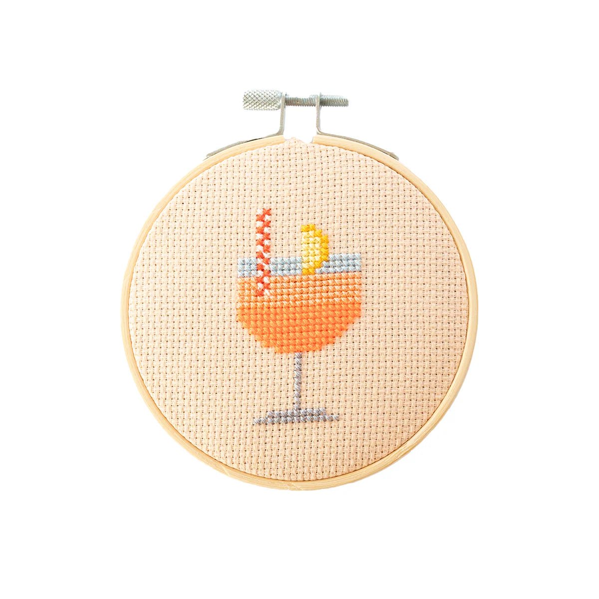 Cotton Clara - Aperol Spritz Cross Stitch Kit - The Flower Crate