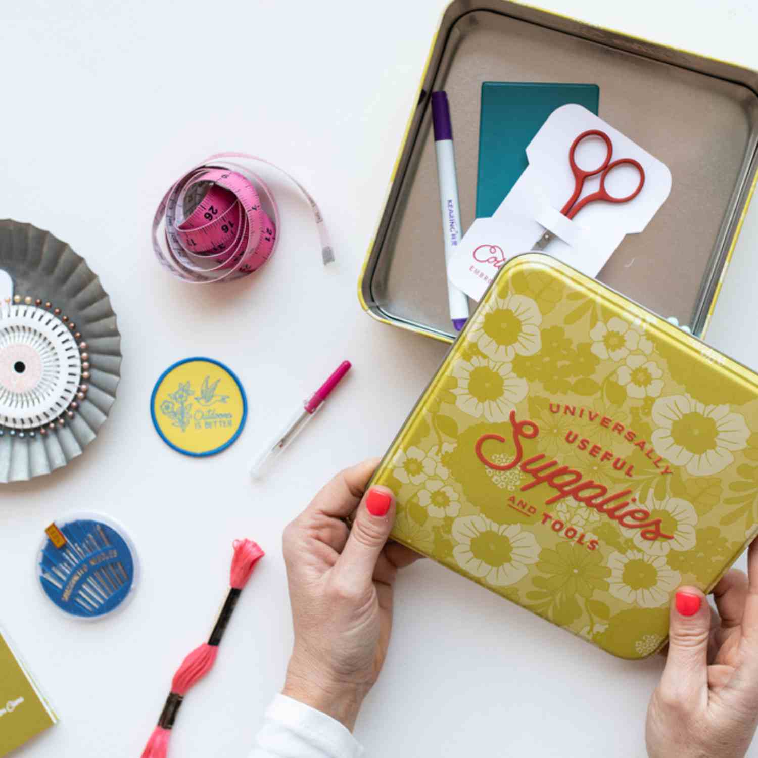 Cotton Clara - Embroidery Starter Kit Tin - The Flower Crate