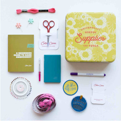 Cotton Clara - Embroidery Starter Kit Tin - The Flower Crate