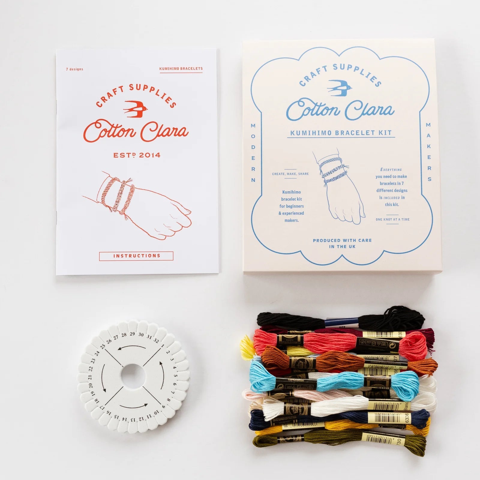 Cotton Clara - Kumihimo Friendship Bracelet Kit - The Flower Crate