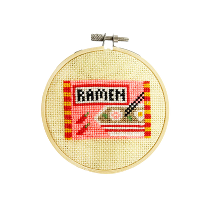 Cotton Clara - Ramen Cross Stitch Kit - The Flower Crate
