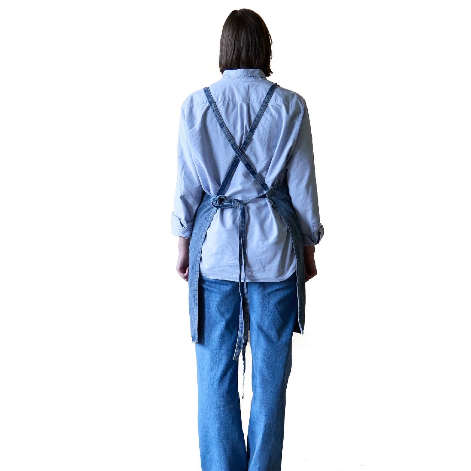 Denim Cotton Apron - The Flower Crate