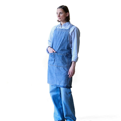 Denim Cotton Apron - The Flower Crate
