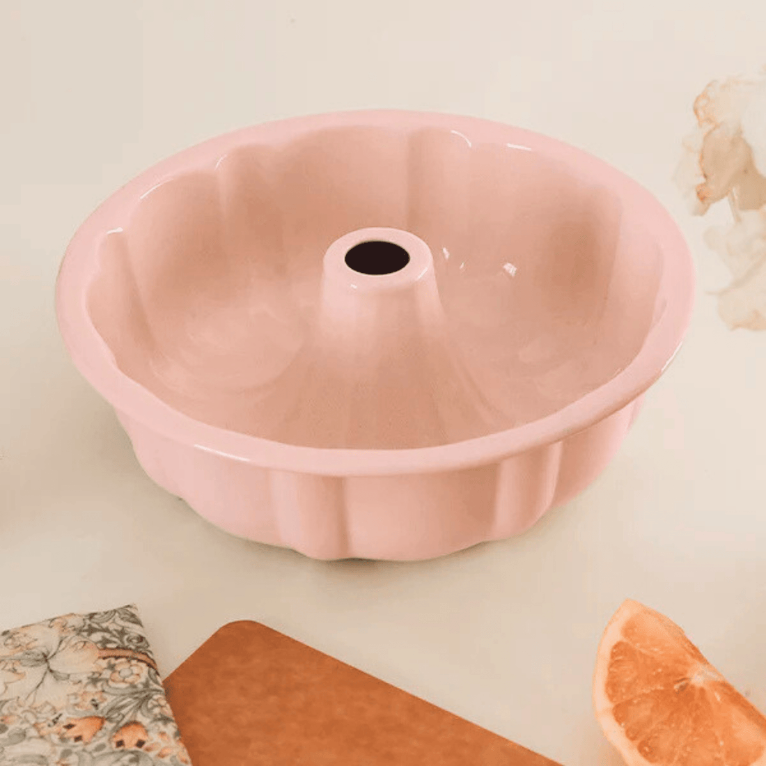 Dishy - Clay Pink Enamel Bundt Pan - The Flower Crate