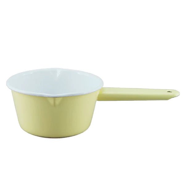 Dishy - Enamel Milk Pan, Butter Yellow - The Flower Crate
