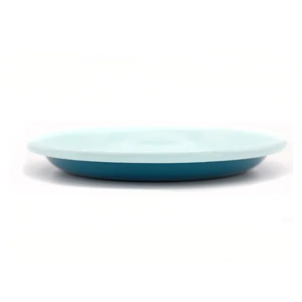 Dishy Enamelware Serving Plate - Turquoise &amp; Aqua - The Flower Crate