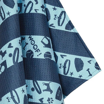 Dock &amp; Bay - Dog Towel, Bark Blue - The Flower Crate