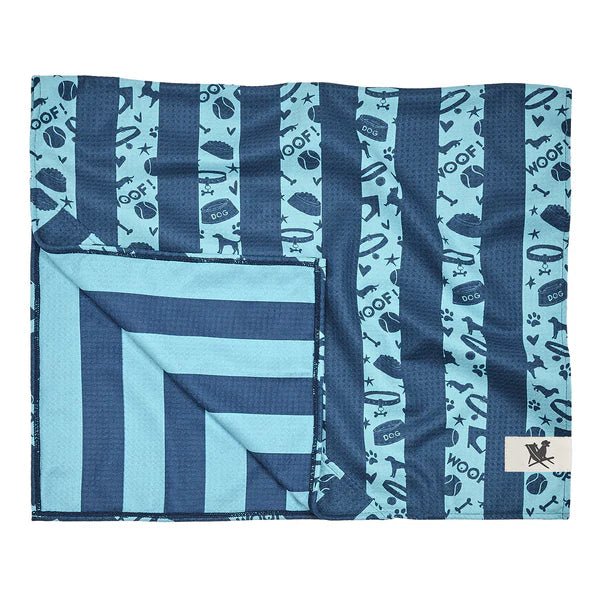 Dock &amp; Bay - Dog Towel, Bark Blue - The Flower Crate