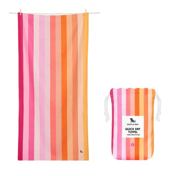 Dock &amp; Bay - Quick - dry Towel, Miami Sorbet - The Flower Crate