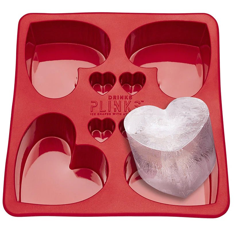 Drinks Plinks Ice Molds - Big Hearts - The Flower Crate