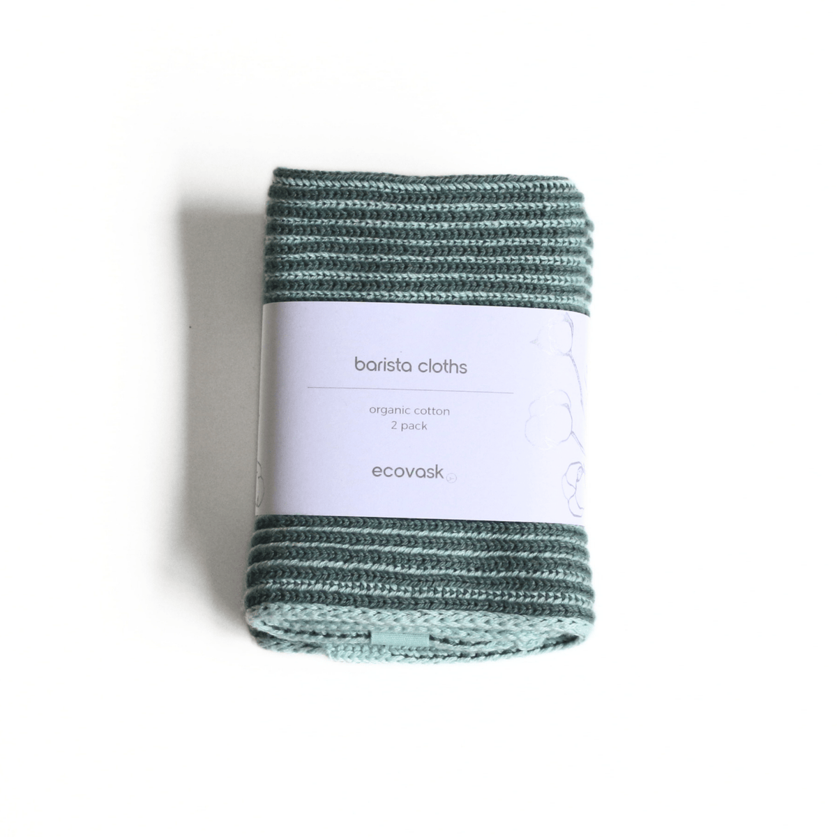 Ecovask - Barista Cloths 2 Pk, Duck Egg. Blues Collection - The Flower Crate